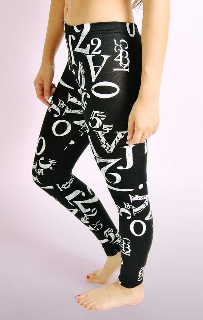 Letter Print Leggings